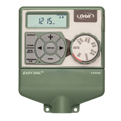 Orbit 6 Station Easy Dial Irrigation Sprinkler Timer w/ Smart Budgeting Feature   